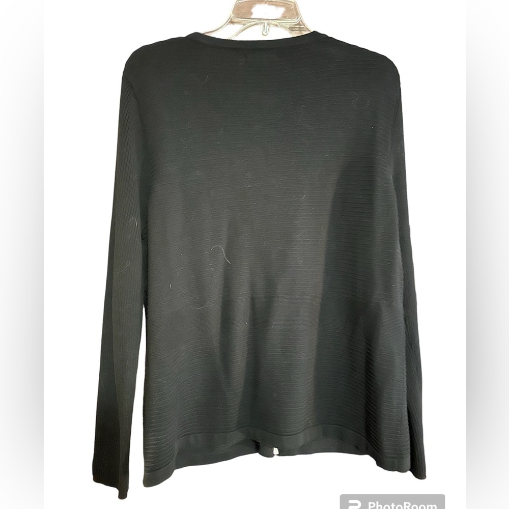 Croft & Barrow Black Zippered Sweater - Picture 2 of 3
